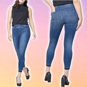 NWT SPANX Distressed Denim Legging Sz XS Medium Wash